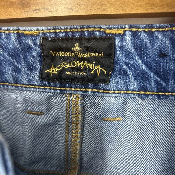 Vivienne Westwood Anglomania Jeans Size 27 New Boyfriend Style Distressed - Picture 8 of 12